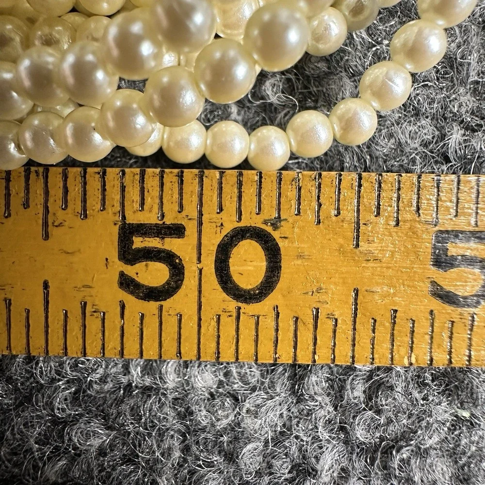 lot of 3 vintage faux pearl necklaces ~60